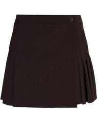 Lacoste - Wrap Pleated Mini Skirt - Lyst
