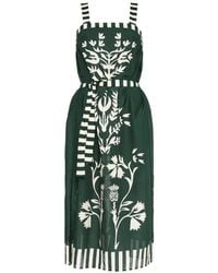 Eres - Lakshya Floral-Print Striped Midi Dress - Lyst