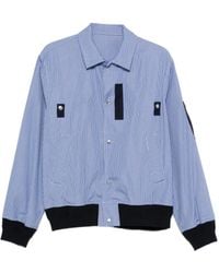 Sacai - Striped Panelled Bomber Jacket - Lyst