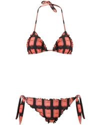 Amir Slama - Ruffled Triangle Bikini Set - Lyst