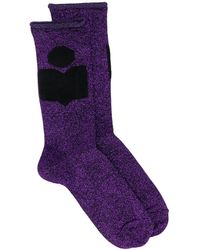 Isabel Marant Fein gestrickte Socken - Lila