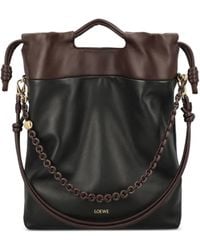 Loewe - Chain-Detail Leather Shoulder Bag - Lyst