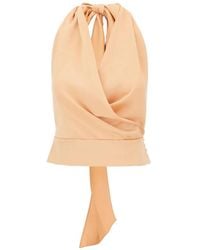 ANDAMANE - Halterneck Wrap-Style Top - Lyst