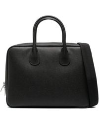 Valextra - Grained-texture Leather Laptop Bag - Lyst