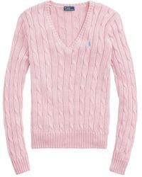 Polo Ralph Lauren - Cable-Knit V-Neck Sweater - Lyst