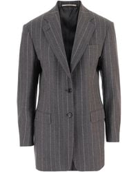 Tagliatore - Striped Single-Breasted Blazer - Lyst