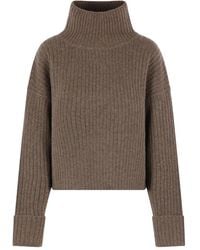 LeKasha - Ribbed Roll-Neck Sweater - Lyst
