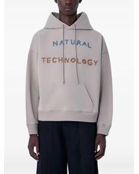 STORY mfg. - Hooded Text-Motif Sweater - Lyst