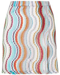 Missoni - Falda corta de lamé con motivo de ondas - Lyst