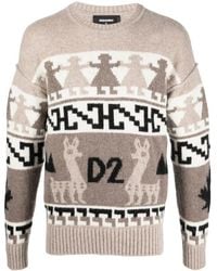 DSquared² - Trui Met Jacquard - Lyst