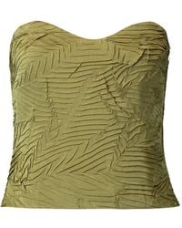 Ulla Johnson - Heleen Pleated Satin Bustier Top - Lyst