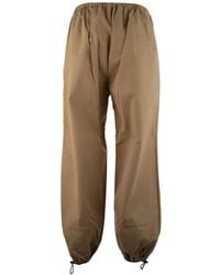 Miu Miu - Logo-Embroidered Drawstring Trousers - Lyst