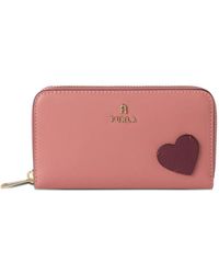 Furla - Large Camelia Heart-Patch Wallet - Lyst