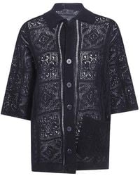 Y's Yohji Yamamoto - Mexican Crochet-Knit Patch-Pocket Shirt - Lyst