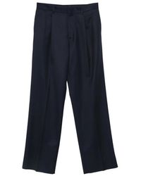 Lardini - Pleated Wide-Leg Trousers - Lyst