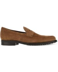 Tod's - Suede Penny-Slot Loafers - Lyst