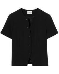 Claudie Pierlot - Fitted Button-Up V-Neck Top - Lyst