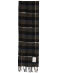 A.P.C. - Checked Fringed Scarf - Lyst