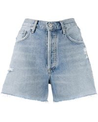 Agolde - Pantalones vaqueros cortos con efecto envejecido - Lyst