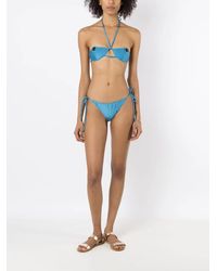 【Adriana Degreas】 Seashellプリントコットンブラトップ Seashell printed cotton bra top in multicoloured - Adriana