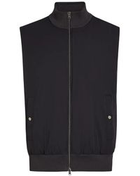Herno - Ribbed-Trim Zip-Up Gilet - Lyst