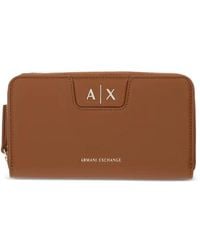 ARMANI EXCHANGE - Logo-Detail Zip-Fastening Wallet - Lyst