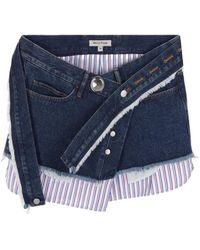 MERYLL ROGGE - Belted Denim Skirt - Lyst