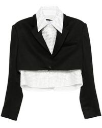 GIUSEPPE DI MORABITO - Buttoned Cropped Jacket - Lyst