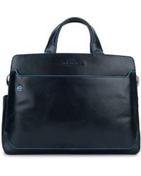 Piquadro - Leather Laptop Bag - Lyst