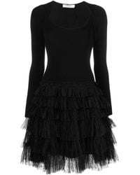 Twin Set - Long-Sleeved Tulle-Skirt Dress - Lyst