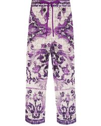 Dolce & Gabbana - Majolica-Print Lace Trousers - Lyst