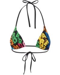 DSquared² - Top Bikini Con Stampa - Lyst