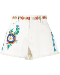 Alice + Olivia Jean and denim shorts 
