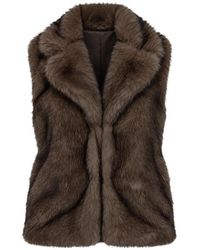 Kaos - Faux-Fur Notched-Lapels Gilet - Lyst