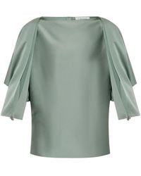 Lanvin - Open-Sleeve Mini Top For - Lyst