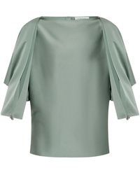 Lanvin - サテンブラウス - Lyst