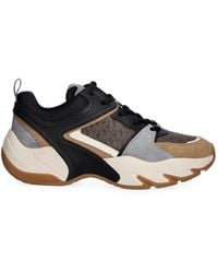 Michael Kors - Mixed-Media Chase Sneakers - Lyst