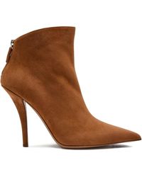 Paris Texas - 105Mm Suede Pointed-Toe Ankle Boots - Lyst