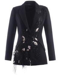 IMROSKA - Blazer Ska 7 Orné De Détails En Plumes - Lyst