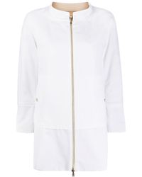 Herno Doudoune zippée à design réversible - Blanc