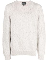 A.P.C. - Ronald Speckled Cotton Jumper - Lyst