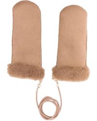 Max Mara - Fäustlinge Mit Faux Shearling - Lyst