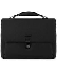 Piquadro - 15.6" Expandable Leather Briefcase - Lyst