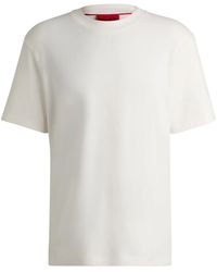 HUGO - Relaxed-Fit T-Shirt With Centered Logo Detail - Lyst
