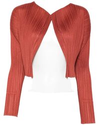 Pleats Please Issey Miyake - Plissé-Effect Layered Jacket - Lyst