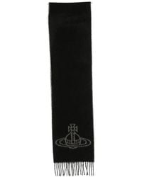 Vivienne Westwood - Orb-Embroidered Fringed Scarf - Lyst