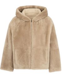 Yves Salomon - Hooded Shearling Jacket - Lyst