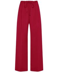 Another Tomorrow - Drawstring Pleated Trousers - Lyst