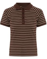 Samsøe & Samsøe - Samia Striped Buttoned Polo Top - Lyst