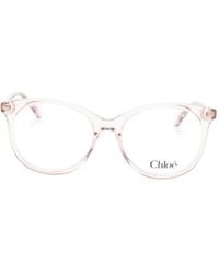 Chloé - Bril Met Rond Montuur - Lyst